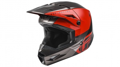 Шлем Fly Racing Kinetic Straight Edge (красный, черный, серый)