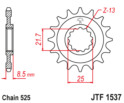 JTF1537.15 Звезда ведущая JTF520.15